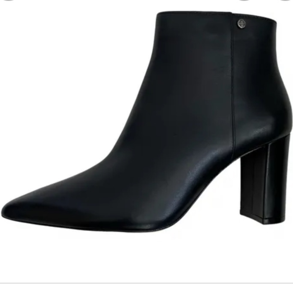 Black Antonio Melani Leather Ankle Boots - 6.5M